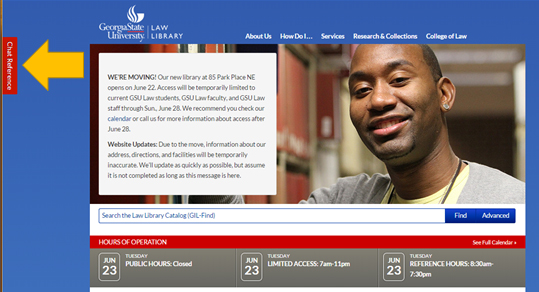 Chat Reference Arrow