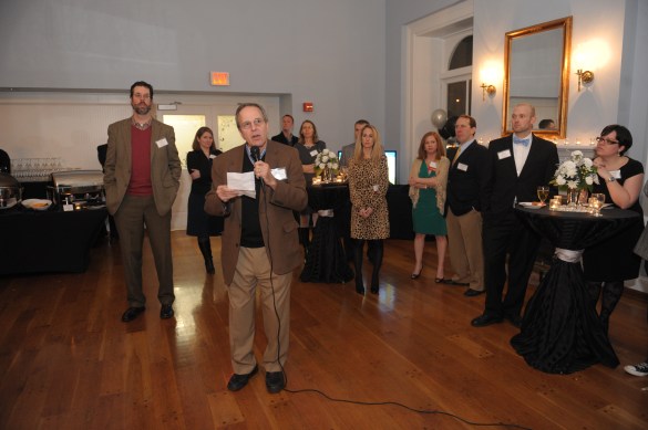 Standing behind Dean Kaminshine at the 2013 class reunion (fun fact: it didn't matter where in the room they were standing, Deborah and Austin always wound up behind the Dean when he was giving his speech at the reunion)