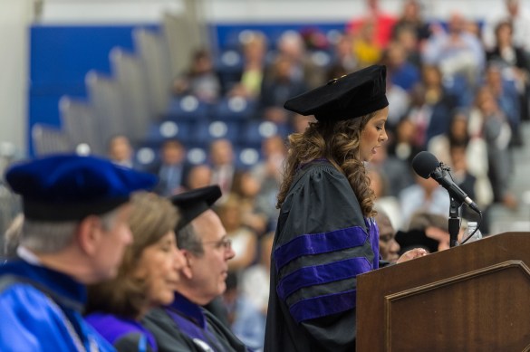 A speaker from the 2015 GSU Law Commencement