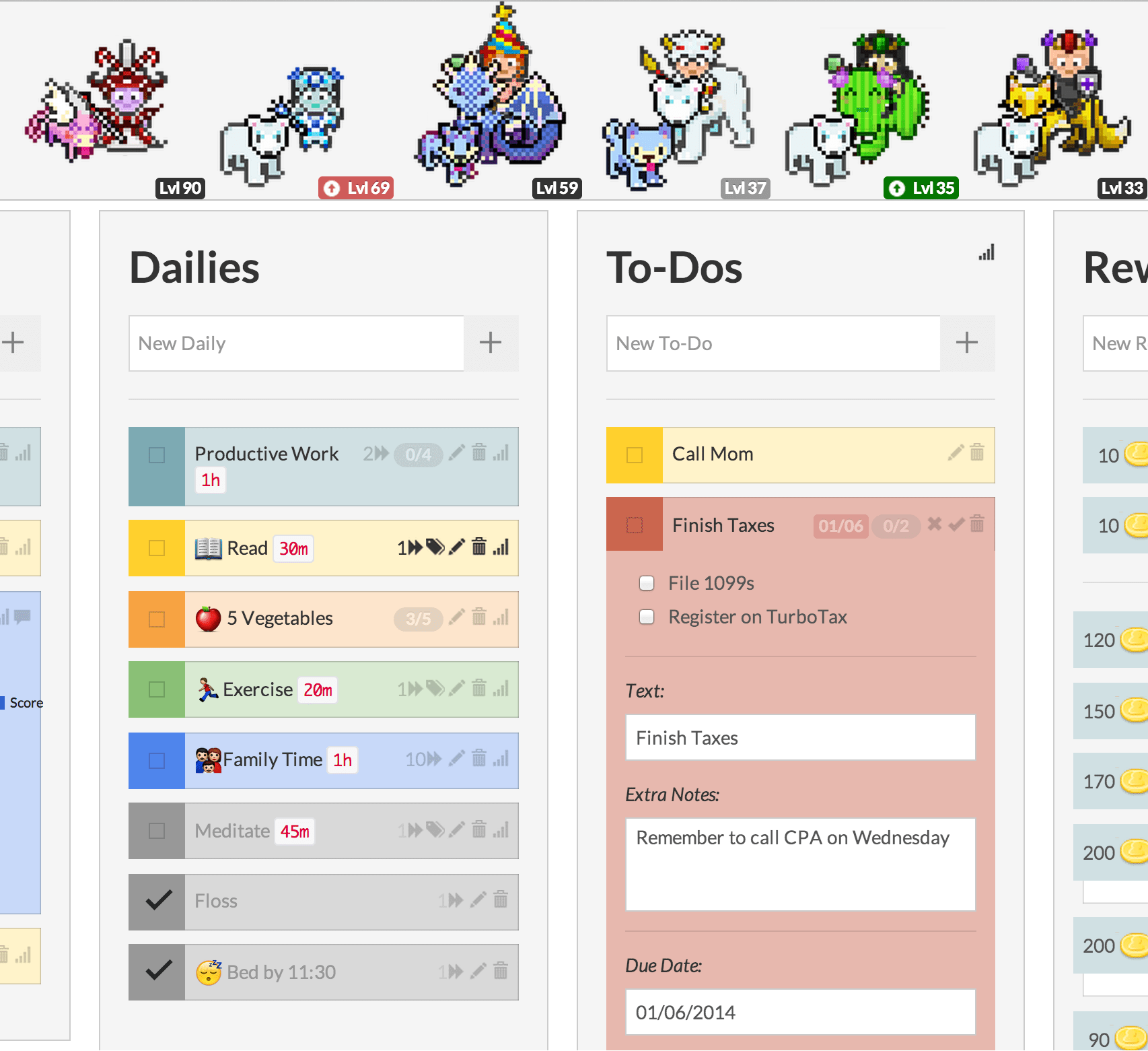 habitica screenshot